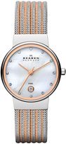 Thumbnail for your product : Skagen 355SSRS Ancher Silver and Rose Ladies Mesh Watch