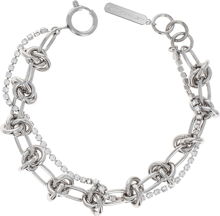Justine Clenquet Dana Crystal Layered Bracelet