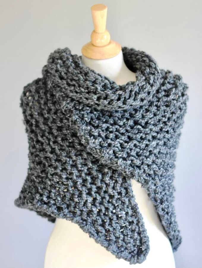 Etsy Outlander Shawl, Hand Knit Cowl, Large Scarf, Chunky Shoulder Wrap, Neck Warmer, Gift, Gift For Mother Ships Today