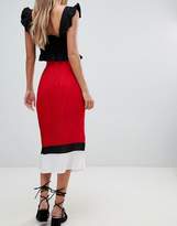 Thumbnail for your product : PrettyLittleThing Colourblock Pleated Skirt