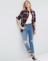 Thumbnail for your product : ASOS Tall ASOS TALL Boyfriend Shirt In Oxblood Check