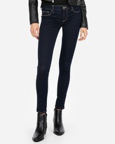 Thumbnail for your product : Express Low Rise Contrast Stitch Skinny Jeans