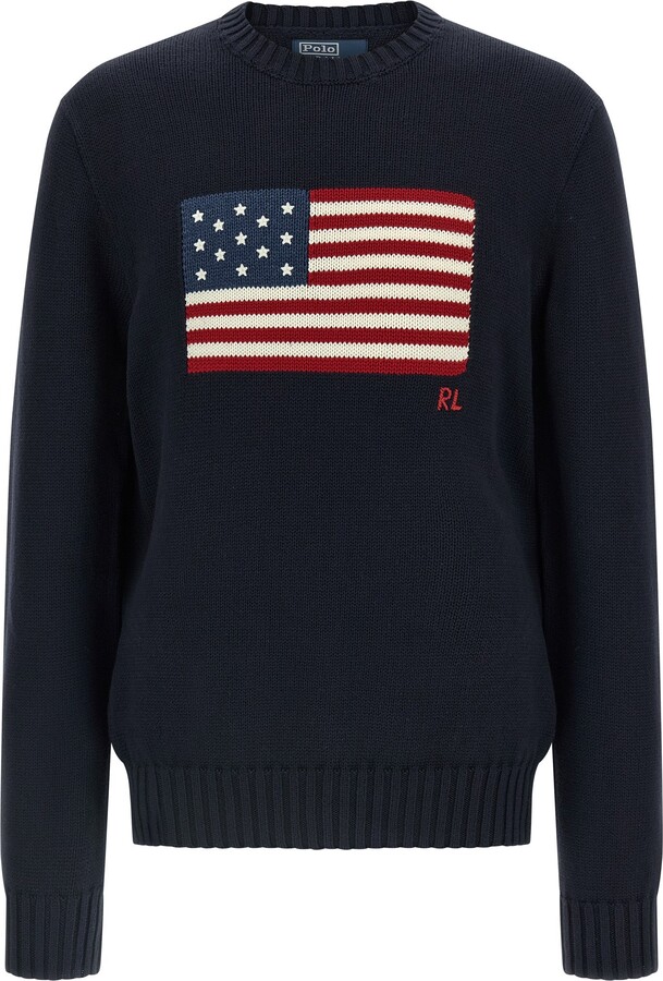 Polo Ralph Lauren Intarsia Sweater Sweaters And Cardigans Blue