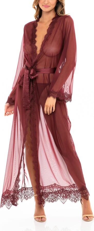 sheer silk robe