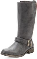 Thumbnail for your product : Shoebox Shoe Box Bluebell Contrast Zip Detail Biker Boots