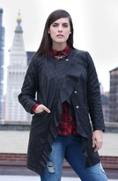 Thumbnail for your product : Nordstrom ELOQUII Ruffle Trim Faux Leather Coat (Plus Size Exclusive)