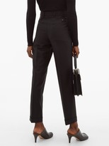 Thumbnail for your product : Officine Generale Pierre Buckled Wool-twill Trousers - Black