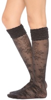Thumbnail for your product : Alice + Olivia Lace Ruffle Top Knee High Socks