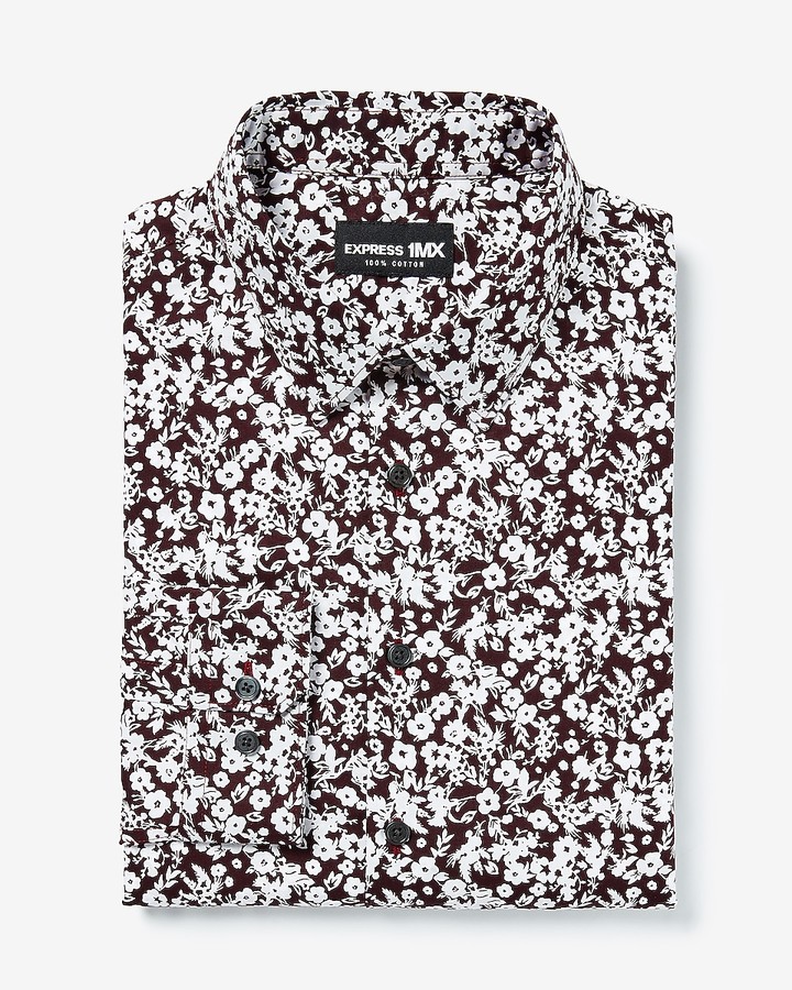 floral dress shirt express