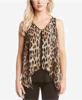 Thumbnail for your product : Karen Kane Sheer Leopard-Print Overlay Top