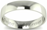 Thumbnail for your product : Love GOLD 9 Carat White Gold Court Wedding Band 4mm with Optional Personalised Engraving