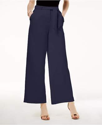Macy's The Edit By Seventeen Juniors' Belted Crepe Wide-Leg Pants, Created for