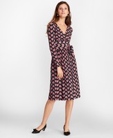 Thumbnail for your product : Brooks Brothers Rose-Print Jersey Faux Wrap Dress