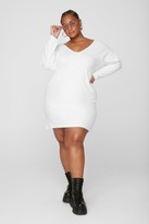Thumbnail for your product : Nasty Gal Womens Plus Size Long Sleeve Mini T-Shirt Dress