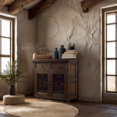 Artesano Home Decor Handmade 39" - Wide - 2 Drawer Barn Wood Server