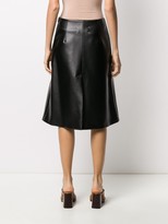 Thumbnail for your product : Maison Margiela A-Line Leather Effect Skirt