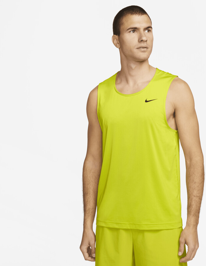 Nike Men's Ready Dri-FIT Fitness Tank Top in Green - ShopStyle Shirts