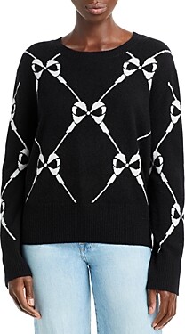 Aqua Bow Intarsia Cashmere Sweater - 100% Exclusive