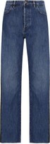 Logo Embroidered Straight Leg Jeans 