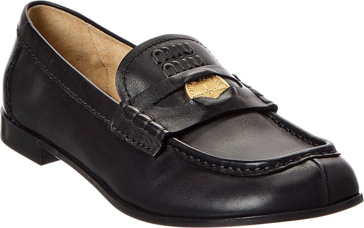 Miu Miu Leather Penny Loafer