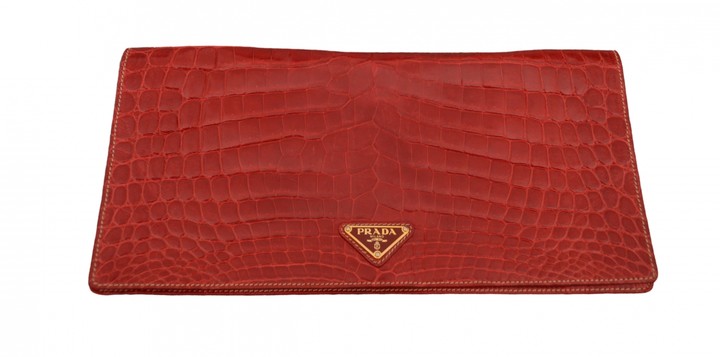 prada red crocodile bag