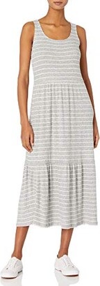 Amazon Essentials Women's Cozy Knit Rib Sleeveless Tiered Maxi Dress (Previously Daily Ritual)