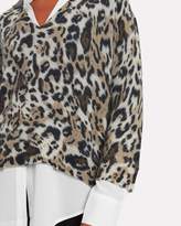 Thumbnail for your product : Brochu Walker Leopard Layered V-Neck Sweater