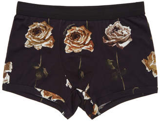 Dolce & Gabbana Black Flower Print Boxers