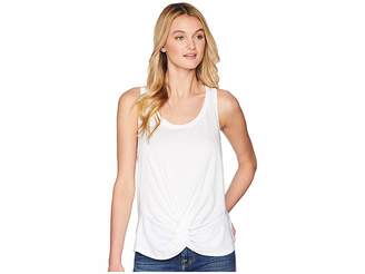 7 For All Mankind Twist Front Racer Tank Top Women's Sleeveless