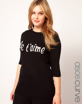 Thumbnail for your product : ASOS CURVE Exclusive Je t'aime Sweater
