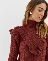 Thumbnail for your product : Naf Naf rich knitted turtle neck dress