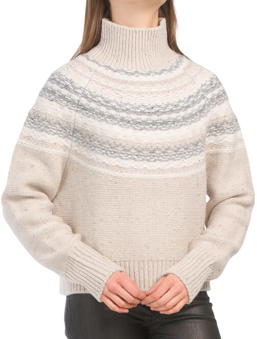 cropped fair isle sweater