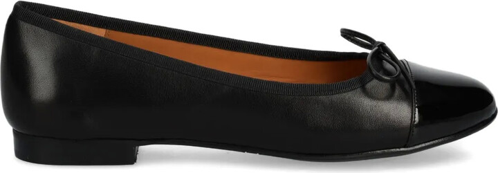 Black Cap Toe Flats ShopStyle UK