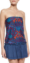 Thumbnail for your product : Marc by Marc Jacobs Floral-Print/Solid Drop-Skirt Coverup