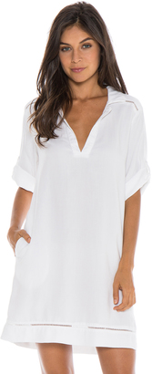 Bella Dahl Pullover Shirt Dress-White-XS