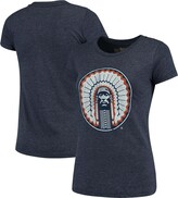 Thumbnail for your product : Original Retro Brand Women's Heathered Navy Illinois Fighting Illini Tri-Blend Crew Neck T-shirt