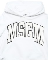 Thumbnail for your product : MSGM Embroidered Patch & Logo Cotton Hoodie