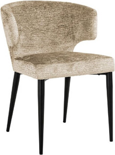 OROA Polyester Metal Wing Back Armchair Dining Chair