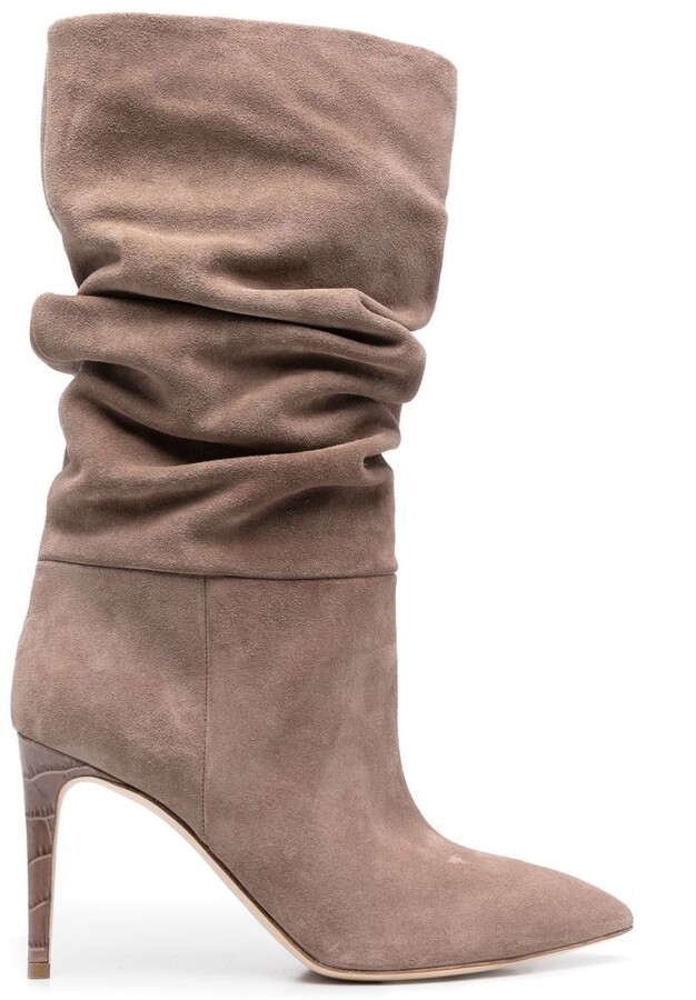 taupe slouch booties