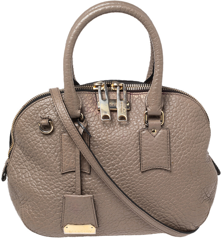 Burberry Grey Grain Leather Orchard Satchel ShopStyle
