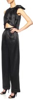 Thumbnail for your product : Isa Arfen Black Satin Wide Husband Trousers