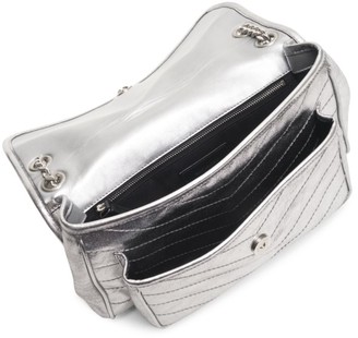 Saint Laurent Medium Niki Mirrored Leather Shoulder Bag