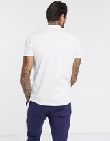 Thumbnail for your product : ASOS DESIGN DESIGN polo shirt with contrast panels in white