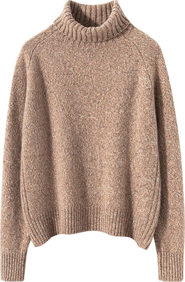 Cashmere Womens Thick Jumper DISSA Women Cashmere Jumper Camel