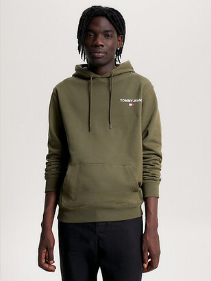 Olive green tommy hilfiger hoodie Clearance