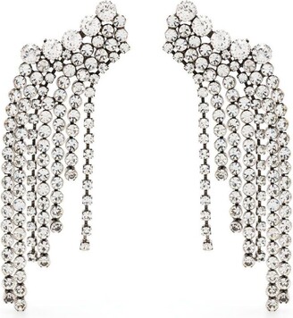 Isabel Marant 'A Wild Shore' Drop Earrings with Transparent Glass Pendants in Brass Woman