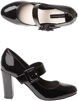 Black 'Deborah' Mary Jane Court Shoes