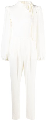 black and white long sleeve jumpsuit