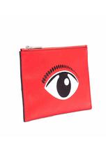 Thumbnail for your product : Kenzo Embroidered eye leather pouch