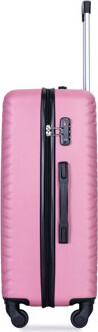 HOME FREE HOMES SP LLC Luggage 4-Piece ABS Lightweight Suitcase With Rotating Wheels, 24 Inch And 28 Inch With TSA Lock, (16/20/24/28) PINK